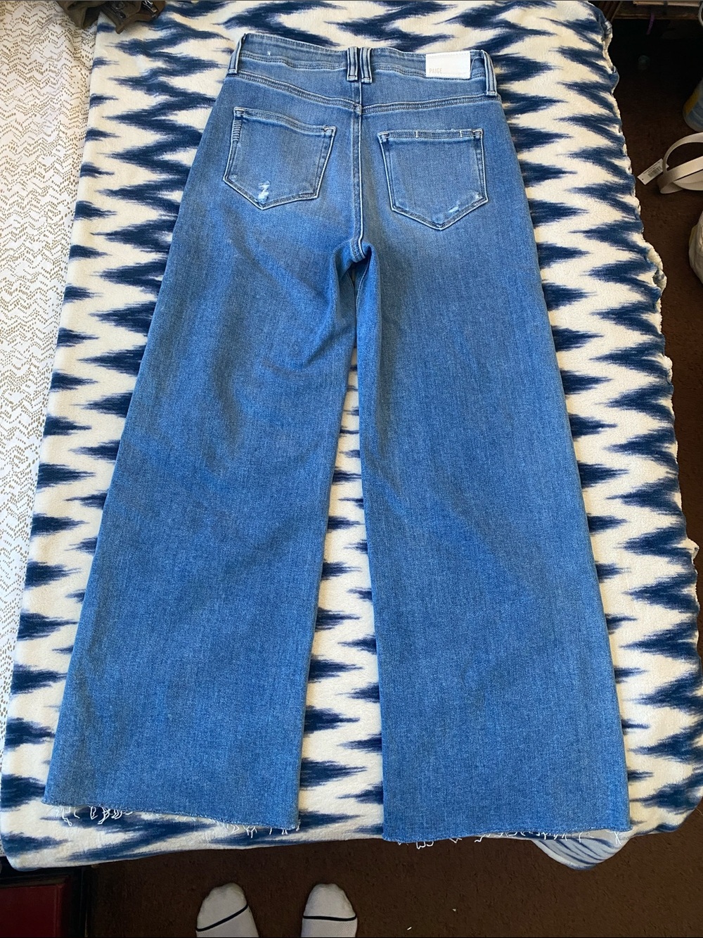 PAIGE Light Blue High-Rise Wide Leg Jeans - Picture 11 of 13